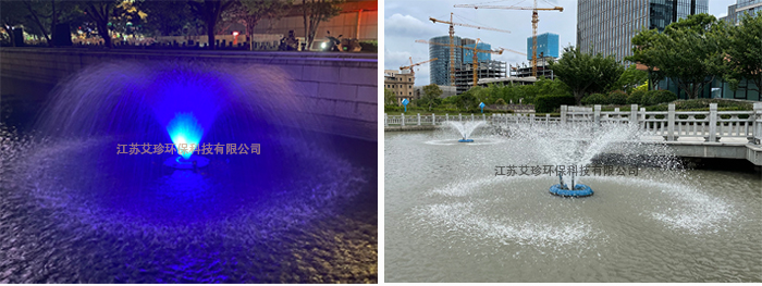 喇叭花形狀噴泉曝氣機(jī)帶七彩變換燈光.jpg